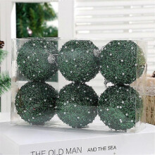 (Green) 2025 6Pcs/Set Christmas Tree Baubles Xmas Tree Hanging Ornaments Pendants For Christmas Decor