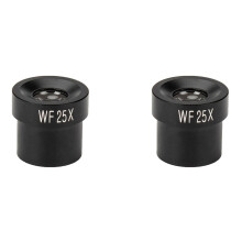 WF25X Microscope Eyepiece, 2X Magnification, 12mm Wide Field, 23.2mm Mounting Diameter for Biological Microscopes