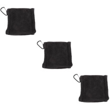 Golf Towel Set of 3 Portable Golf Ball Cleaning Towels with Carabiner for Outdoor Use, Quick-Dry Microfiber Material