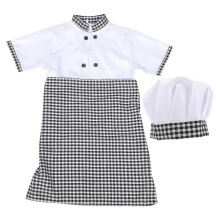 Kinder Koch Kostüm Baumwolle Koch Uniform für Kind Cosplay 1Set