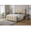 CALISMA Gio Plush BedFrame with 46Headboard & 20Footboard  Cream, 3FT 1