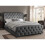 Oasis Buttoned Bed Frame with Velvet Finish 4FT6-GREY 1