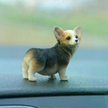 (black4) 2025 Car Dashboard Dog Toys Accessories Decorate Exquisite Mini Corgi Resin Doll Ornament Auto Interior Cute Puppy Gift Decorations