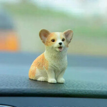 (yellow4) 2025 Car Dashboard Dog Toys Accessories Decorate Exquisite Mini Corgi Resin Doll Ornament Auto Interior Cute Puppy Gift Decorations