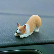(yellow2) 2025 Car Dashboard Dog Toys Accessories Decorate Exquisite Mini Corgi Resin Doll Ornament Auto Interior Cute Puppy Gift Decorations