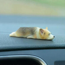 (black6) 2025 Car Dashboard Dog Toys Accessories Decorate Exquisite Mini Corgi Resin Doll Ornament Auto Interior Cute Puppy Gift Decorations