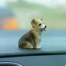 (black5) 2025 Car Dashboard Dog Toys Accessories Decorate Exquisite Mini Corgi Resin Doll Ornament Auto Interior Cute Puppy Gift Decorations