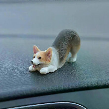 (black8) 2025 Car Dashboard Dog Toys Accessories Decorate Exquisite Mini Corgi Resin Doll Ornament Auto Interior Cute Puppy Gift Decorations