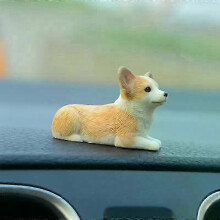 (yellow6) 2025 Car Dashboard Dog Toys Accessories Decorate Exquisite Mini Corgi Resin Doll Ornament Auto Interior Cute Puppy Gift Decorations