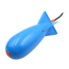Carp Fishing Tackle Rocket Shaped Container for Spod Bombs and Float Bait, Medium Blue Pellet Feeder Accessory
