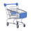 Carrello espositivo in ferro robusto blu per mini supermercato 2