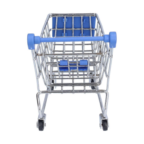 Carrello espositivo in ferro robusto blu per mini supermercato 2