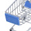 Carrello espositivo in ferro robusto blu per mini supermercato 5