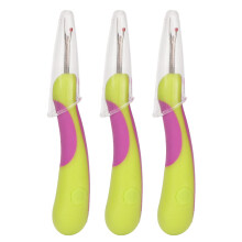 3pcs High Sharp Stainless Steel Seam Ripper Set with Ergonomic Grip, Purple and Green for Textile Sewing Enthusiasts