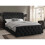 Oasis Buttoned Bed Frame with Velvet Finish 4FT6-Black 1