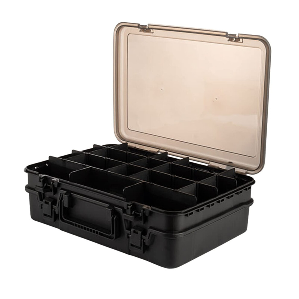 Portable Fishing Tackle Box, Double-Layer Design with Removable Compartments, Ideal for Fishing Gear Storage, Waterproof Material-image-OPC-PK5HVSP-NEW