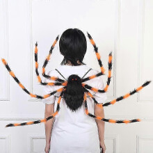 (125cm Colorful) 2025 Pocket Spider Masquerade Props Halloween Party Color Strap Big Spider