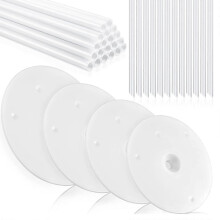 For 36 Pieces Plastic Cake Dowel Rods Set 20 Pieces Cake Sticks Support Rod And 4 Pieces Cake Sepa W