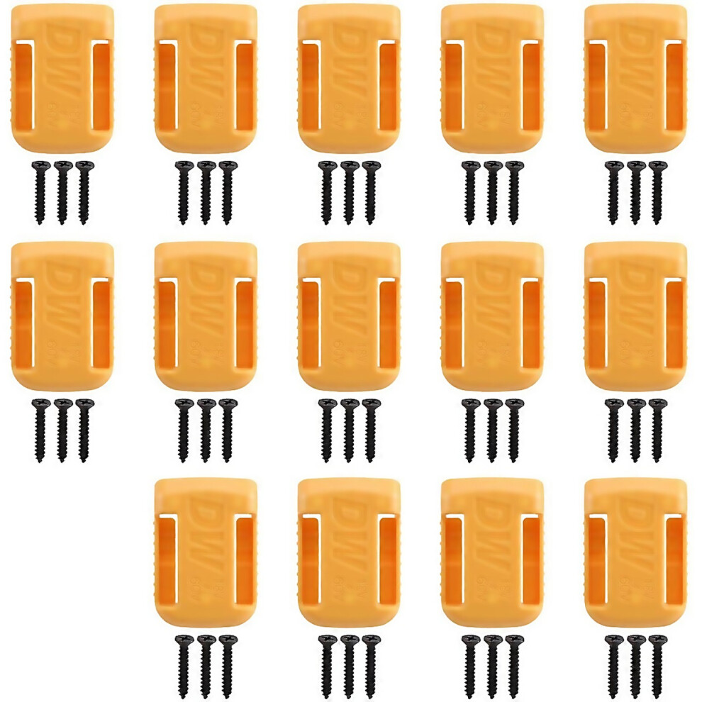 For 14Packs Battery Holders For 20V Mount Dock Fit For 20V 60V Max No Battery Yellow 6000000780395