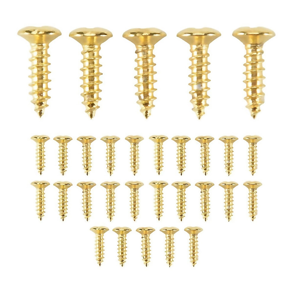 For 30pcs New Pickguard Screws For Fender Strattele Electric Guitar Bass Gold