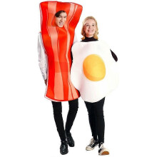 (Ei)Western Koppels Ei En Spek Kostuum Halloween Cosplay Feestjurk Grappige Eetoutfits Lover Unisex