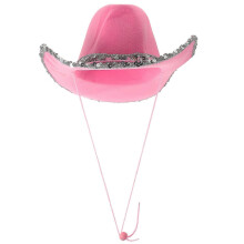 Western Cowboy Hoed Roze Cowgirl Hoed Feest Cosplay Hoed Rekwisieten Verkleedkostuum Accessoire
