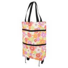 Opvouwbare boodschappentrolley met wielen en telescopisch ontwerp voor boodschappen 45,00 x 40,00 x