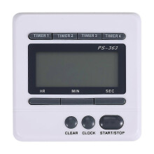 For Digital Countdown Timer 4 Channel Count Up Down Kitchen Cooking Timer Clock