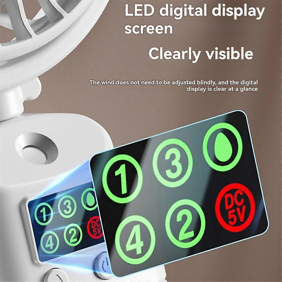 For Four Speed Sprays Fan With Charging Capability Mini Fan With Pedestal Clip Suitable For Home And-image-OPC-PK5JNFP-NEW