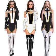 (XL-zwart) Dames Cosplay Kostuums Nieuwe Nonnen Kostuums