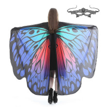 (Saffier) Dames Meisjes Sjaal Vlindervleugels Dansfeest Foto Fee Dames Nimf Pixie Cosplay Accessoire