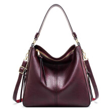 (Paars) Eenvoudige damestas, vintage PU crossbody schoudertas, waterdichte leren tas