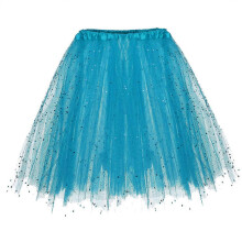 (Blauw) Dames Tutu Rok 1950s Vintage Ballet Bubble Dance Rokken voor Cosplay Party Gelaagde Elastische