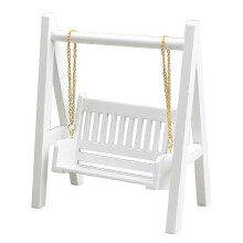 Houten schommelstoel Poppenhuisdecoratie Miniatuurmeubels Kind Pretend Speelgoed