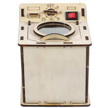 Houten DIY wasmachine speelset voor kleuters, wetenschappelijk educatief speelgoed (2 sets)