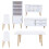(Wit bed) Houten poppenhuismeubels speelgoed 2