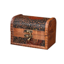 (Geel) Houten sieradendoos voor ringen en bedels, verjaardagscadeau voor vrouwen, vriendin
