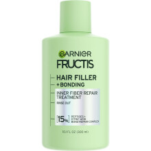 Garnier Fructis Celler de relleno de cabello Fibra interna Enjuague el tratamiento previo al champ con complejo de reparacin de enlaces 10.1 fl oz