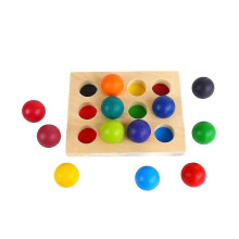 Houten regenboog matchende bal met lade, kleurensorteerbord, educatief speelgoed voor kinderverjaardagen