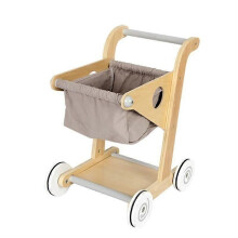 Houten boodschappenkarretje, rollenspel, speelgoed, speelgoedkar voor kinderen, trolley, huis, leven,