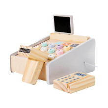 Houten registerset Rekenmachine Register Speelgoed Educatief Rollenspel