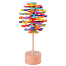 Houten Spin Lollipop Fidget Toy - Sensorisch educatief decompressie speelgoed - Angst Stressverlichting,