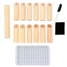 Houten gooispel, hardhouten gooi-bowlingspel, genummerde blokgooispellenset