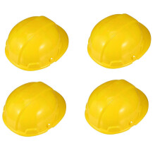 Gele bouwhoed voor kinderen, rollenspel, 8 stevige hoeden