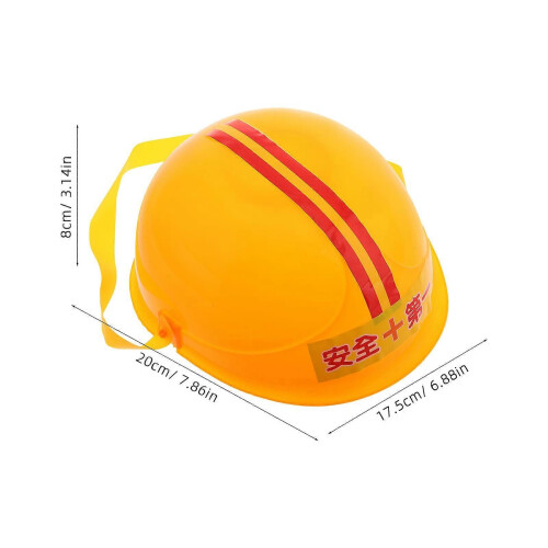 Cappello da operaio edile giallo per bambini per simulazione di sicurezza, set da 5 pezzi 2