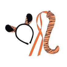 (Tijger) Zebra Giraffe Oren Hoofdbanden Staart Set Dierenkostuumset Voor Cosplay