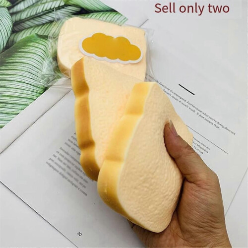 Toast Sliced Bread Stress Toy,Bread Shape Squishes Toy 2