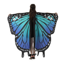 (blu)ZK-1pc Grande Mantello a Farfalla Accessori per Danza Scialle di Mardi Gras Colore Scuro
