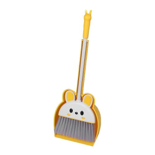 Toddlers Broom And Dustpan Set Rabbit Shape Plastic Cleaning Tools For Home Use 1Set 2
