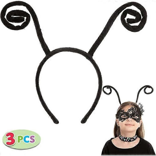 (Farfalla nera) ZK-3 fasce per capelli nere taglia unica a farfalla